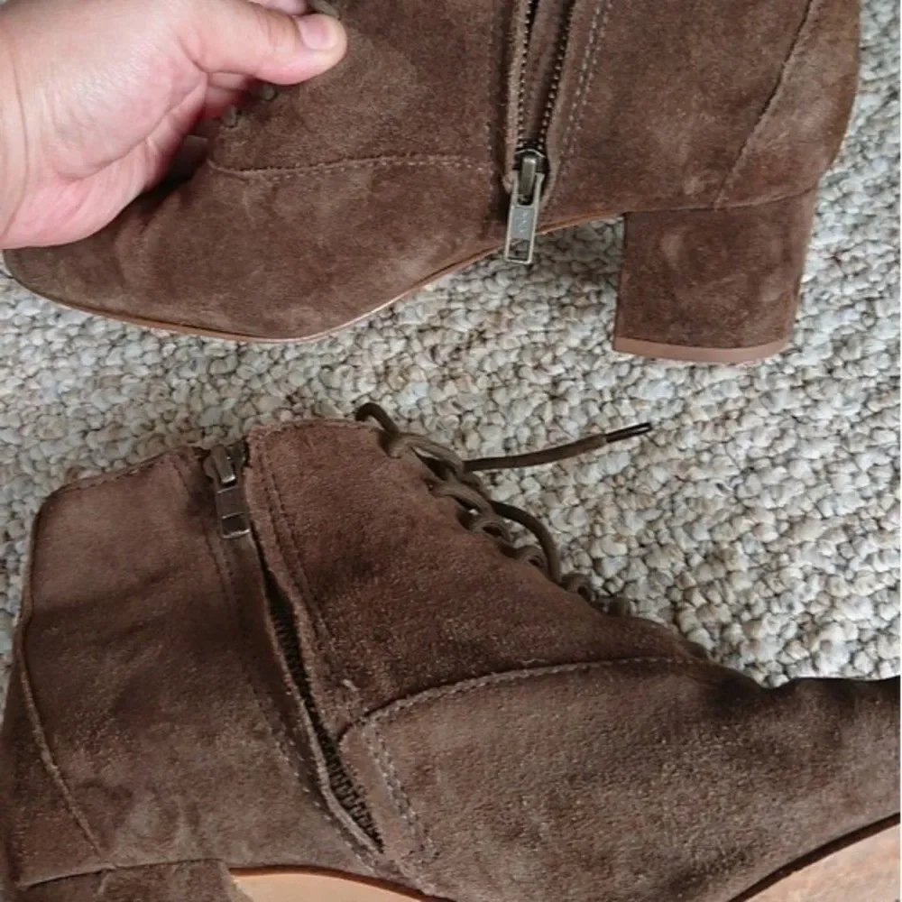 Madewell the Emilia lace up boot brown size 7